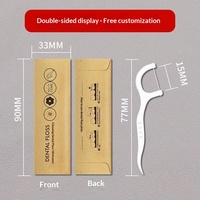 Fil dentaire jetable emballé individuellement, cure-dents en papier kraft, usage commercial, vente en gros pour restaurants, boîte