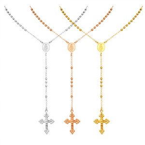 Collar de cuentas de moda chapado en oro PVD de 14K y 18K, de acero inoxidable 316L personalizado, joyería fina, collares, rosario de fe para mujer - Product Image 5