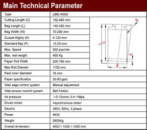 Chất lượng cao LMD-600G tự động tốc độ cao Kraft Túi giấy nhỏ Máy làm - Product Image 6