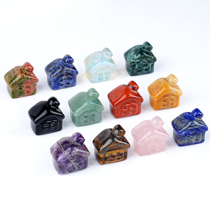 Estatua de Cristal en Miniatura Tallada en Forma de Casa de Hongo, Ornamento de Jardín para Sanación Reiki, Regalo Festivo, Decoración de Escritorio y Hogar - Product Image 2