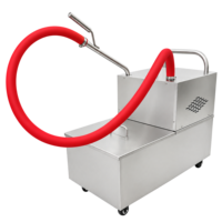 Chariot de filtration d'huile de friteuse commerciale en acier inoxydable, chariot mobile de filtration d'huile de cuisson pour restaurant de restauration rapide