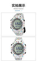 Grosir Colofule jam tangan Digital LED segi delapan olahraga tahan air Polycarbon silikon pelangi jam tangan pria Montre Homme