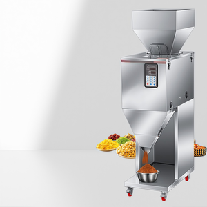 Machine de remplissage et de scellage rotative pour sauces <span class=keywords><strong>en</strong></span> granulés, avec machine d'emballage semi-automatique pour granulés et remplisseuse pondérale pour noix - Product Image 2