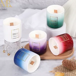 Creative Iridescent Ceramic Aura Candle Bulk Order Candles Velas Aromaticas Candles Gift Set