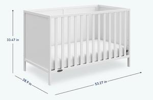 Cuna convertible tradicional 3 en 1 de madera maciza que se convierte en <span class=keywords><strong>cama</strong></span> para niños pequeños y sofá <span class=keywords><strong>cama</strong></span> para uso en dormitorio y sala de estar - Product Image 2