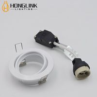 Spot encastré LED GU10 sans cadre en fer, IP20, orientable, résistant au feu, pour plafond, pour usage domestique et commercial