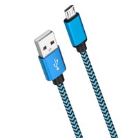 Kabel Data Pengisian Daya USB V8 Micro Berbahan Nilon Kepang dengan Logo Kustom untuk Ponsel Android