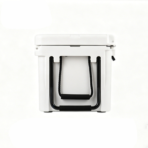 Glacière thermique moderne 55QT en PE rotomoulé, robuste, pliable, réutilisable, avec grandes roues, poignée télescopique, 4 blocs de glace inclus, portable et étanche - Product Image 4