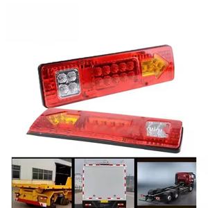 Nouveau design d'usine – Feu arrière combiné 12V LED rouge et blanc pour camion, remorque, véhicule agricole – Remplacement de feu stop, clignotant et feu de position - Product Image 2