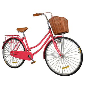 Bicicleta Urbana Shenghong para Mujer, de Una Velocidad, Cuadro de Acero, Llantas de Aleación de Aluminio, Frenos V, Cuadro Totalmente Amortiguado, Canasta, 24-29 - Product Image 6