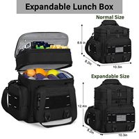 Boîte à lunch isotherme en toile écologique avec sangle réglable, grande capacité, glacière étanche pour hommes et femmes, pour pique-niques et vin