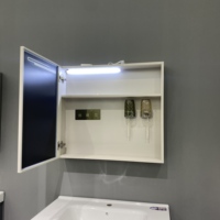 Ensemble de meubles-lavabos muraux en céramique WJL modernes, résistants à l'humidité, avec miroir, faciles à nettoyer, pour hôtels et salles de bain