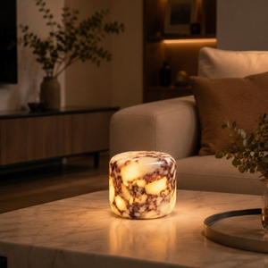 Lampe tactile créative transfrontalière, veilleuse d'ambiance, décoration en marbre naturel, alimentation USB, rechargeable, intensité réglable, mini - Product Image 1