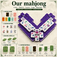 Jeu de Mahjong Classique de Bonne Qualité pour la Famille, les Amis et les Adultes, Soirée de Jeu en Famille et Loisirs Quotidiens, Tuiles de Mahjong