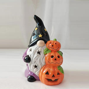 Ornamenti di Halloween in Porcellana Dolomite a Forma di Goblin e Zucche Sovrapposte, Vendita Calda per le Festività - Product Image 1
