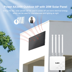 ผลิตภัณฑ์พลังงานแสงอาทิตย์ KuWFi 10w 20w ประสิทธิภาพสูง IP66 กันน้ำสำหรับใช้งานกลางแจ้ง พร้อมแบตเตอรี่ขนาดใหญ่ - Product Image 2