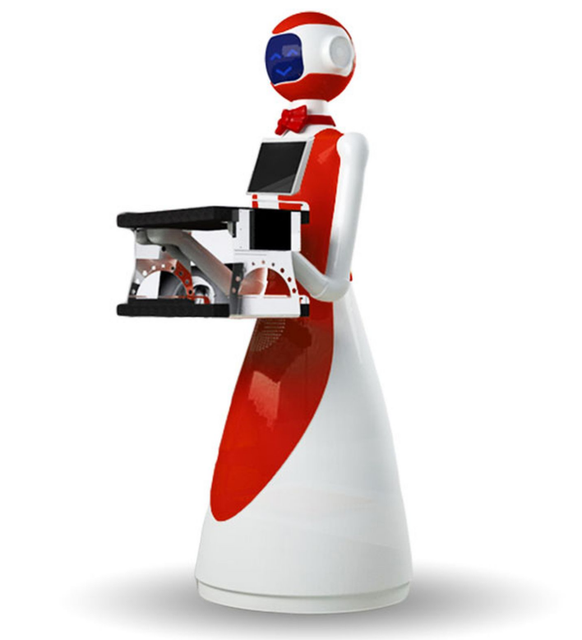 Restaurant Hotel Coffee Shop Smart Humanoid Food Delivery Service Robot