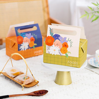 Boîtes cadeaux de boulangerie portables, minimalistes et modernes, personnalisables, en papier vide, pour scones, biscuits, pâtisseries aux haricots verts et autres friandises