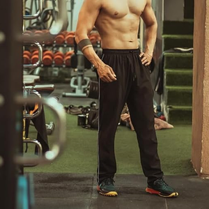 กางเกงลำลองของผู้ชายใส่สบายๆใส่สบายๆสำหรับยิมและชุดสตรีท OEM ดีไซน์ออกแบบได้ตามต้องการเป็นมิตรต่อสิ่งแวดล้อมระบายอากาศ - Product Image 5