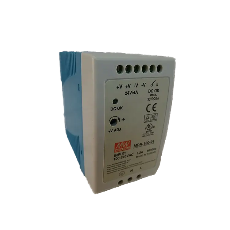 Meanwell MDR-100-24 100W 24 VDC 4A Industrial Power Supply Unit DIN Rail Mounted 3A, 50/60Hz Plastic Case 200va transformer 220V