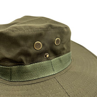Chapeau de pêcheur personnalisé brodé, imperméable, anti-UV, 4 panneaux, haute qualité, pour la randonnée en extérieur, vente en gros