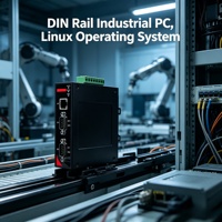 Ordinateur industriel embarqué sans ventilateur DIN, rail 35 mm, RS485, CAN, GPIO, Gigabit, large plage de température