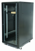 Armoire de serveur réseau murale 22U 19 pouces, porte en verre trempé noir, profondeur 450 mm