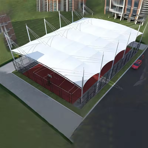 Customized Architectural Membrane Padel Tennis Sports Court Cover Tensile Structure PVDF Fire Resistant Eco Friendly for Indoor - Product Image 2