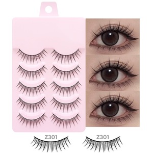 Cils entiers naturels OEM, marque privée, 5 paires de cils individuels en vison synthétique, 15 styles, faux cils pour maquillage - Product Image 5