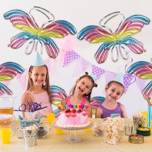 Butterfly Wing Balloon Colorful Fairy Wings Balloon Halloween <b>Dress</b> for Girls Boys Fairy Jungle Theme Party Decor Balloons - Product Image 6