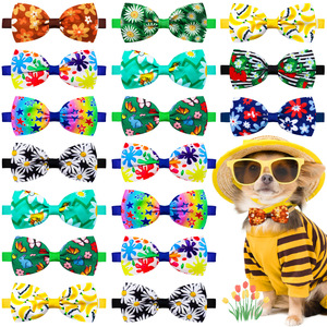 Collier <span class=keywords><strong>pour</strong></span> <span class=keywords><strong>chien</strong></span> à nœud papillon en forme de fleur multicolores à la mode en gros, accessoires universels <span class=keywords><strong>pour</strong></span> animaux de compagnie - Product Image 1