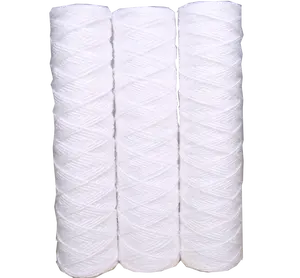 10 20 Inch Spiral Wound Filter 5 Micron Spun Polypropylene Filter Cartridge For Water Treatment Pre Filtration