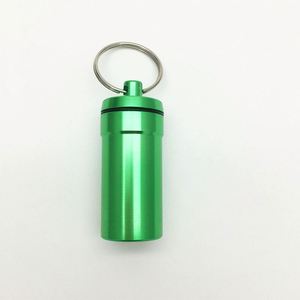 Metal Pills Aluminum Bottle <b>Mini</b> Portable Medicine Container <b>Box</b> Waterproof Sealed Ear Plug <b>Storage</b> with Keychain Rings - Product Image 2