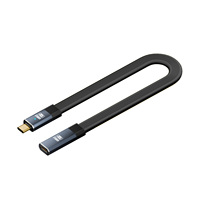 Cable de Datos USB C Hembra a Tipo C Macho de Alta Velocidad PD 100W, 20Gbps FPC, Cable de Carga para Transmisión de Datos y Audio HD Más Rápida