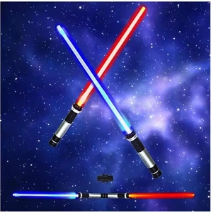 2 en 1, juguetes láser brillantes acoplables, <span class=keywords><strong>Darth</strong></span> Vaders, <span class=keywords><strong>espada</strong></span>, Cosplay, niños, arco, juguete, sable de luz nocturna con sonido, juguetes de música - Product Image 2