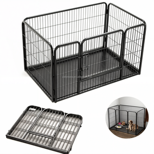 Köpek yavrusu Run katlanabilir kalem taşınabilir köpek kulübesi kapalı ağır Metal küçük orta büyük köpekler tavşanlar için <span class=keywords><strong>Yard</strong></span> kalem oyna - Product Image 5