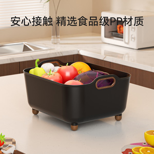 Draining Rack Large Capacity Square Plastic Kitchen Sink Basket With Handles For Vegetable Fruit Washing - Product Image 5
