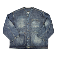 Ensemble en jean ample sur mesure pour homme, style streetwear japonais rétro, avec veste et jean à jambe large Scimitar, automne, haute qualité, poids lourd