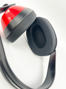 <span class=keywords><strong>Casque</strong></span> anti-bruit professionnel rouge résistant aux chocs avec coussinets d'oreille souples - Product Image 5