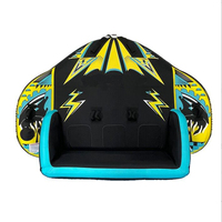 Vente chaude 3 personnes gonflable anneau de ski nautique avec pompe à air + corde de remorquage adulte eau mer surf pagaie Jet Ski