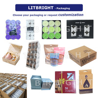 LITBRIGHT Vente en gros de bougies pilier extra larges, longues, à combustion prolongée, sans gouttes, non parfumées, ivoire véritable, blanches, pour mariage, église, prière