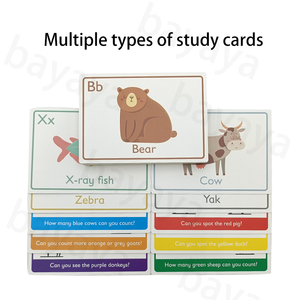 Design personalizzato personalizzato all'ingrosso di alta qualità per bambini ispessita <span class=keywords><strong>parola</strong></span> educativa di apprendimento cognitivo <span class=keywords><strong>gioco</strong></span> di carte Flash - Product Image 4