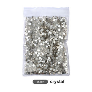 คริสตัลแก้วทรงแบนแบบหลวม ขนาด SS3~SS30 สีเงิน สำหรับตกแต่งรองเท้าผู้หญิง รองเท้าส้นเตี้ย แพ็ค 2 ถุง - Product Image 4