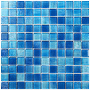 Azulejo de mosaico de cristal brillante de alta calidad para decoración de pared <span class=keywords><strong>Interior</strong></span> <span class=keywords><strong>piscina</strong></span> y suelo - Product Image 1
