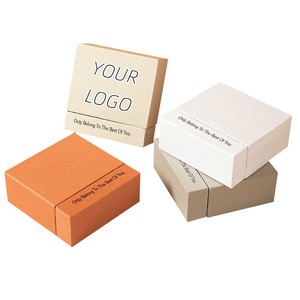 <b>Thin</b> 2mm Kraft Cardboard Drawer for Jewelry and Calendar Gift Packaging UV Advantageous Sliding Box with Embossing Printing - Product Image 4