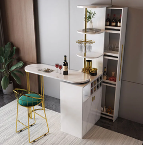 Vitrina de vino multifuncional de lujo para porche, cocina, sala de estar, barra giratoria de pared, mesa y sillas - Product Image 2