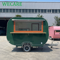 Wecare petits chariots de nourriture de cuisine mobile et remorque de nourriture de barbecue restaurant entièrement équipé de camion de nourriture de café