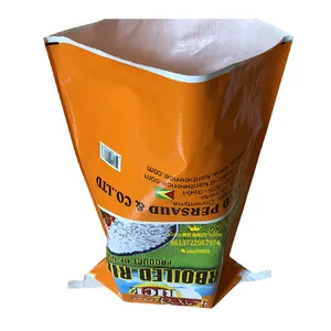 Logotipo personalizado Impresso 5 kg saco de arroz Grande Plástico Arroz Farinha Fertilizante Carvão Açúcar Farinha Postal PP Woven Bag
