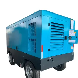 Airstone ASCY13/10 Kompresor Udara Portabel, Sekrup Diesel 118Kw 13M3/Menit 455Cfm 10Bar 145Psi dengan Empat Roda