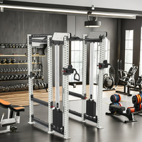 Estación de Entrenamiento Multifuncional de Acero para Gimnasio en Casa, Unisex, con Banco de Sentadillas, Banco de Press y Sistema de Poleas Eléctrico